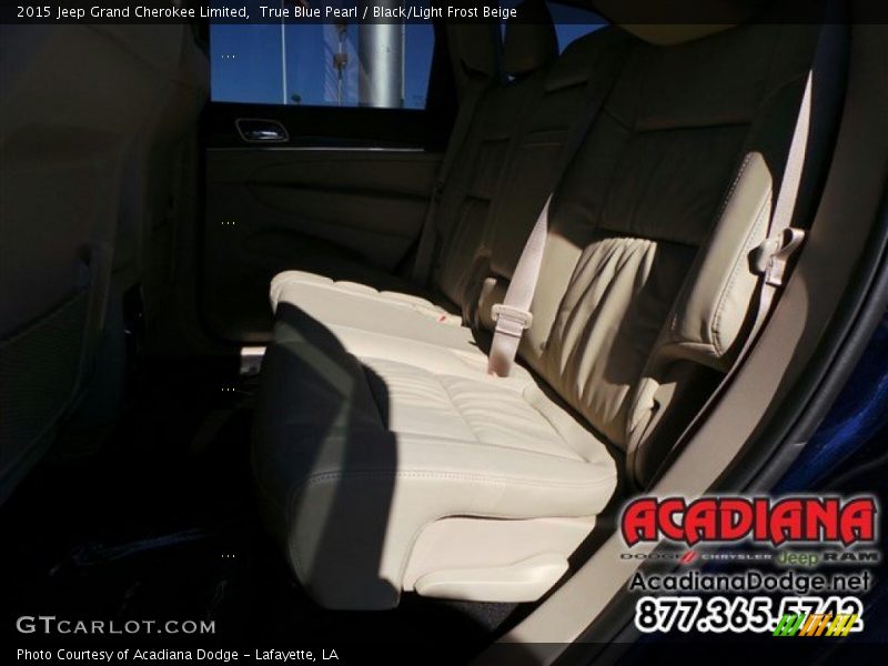 True Blue Pearl / Black/Light Frost Beige 2015 Jeep Grand Cherokee Limited