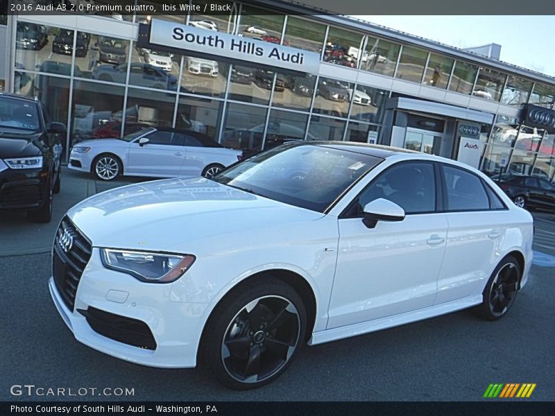 Ibis White / Black 2016 Audi A3 2.0 Premium quattro