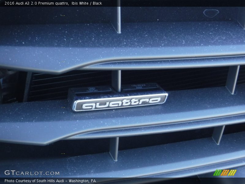 Ibis White / Black 2016 Audi A3 2.0 Premium quattro