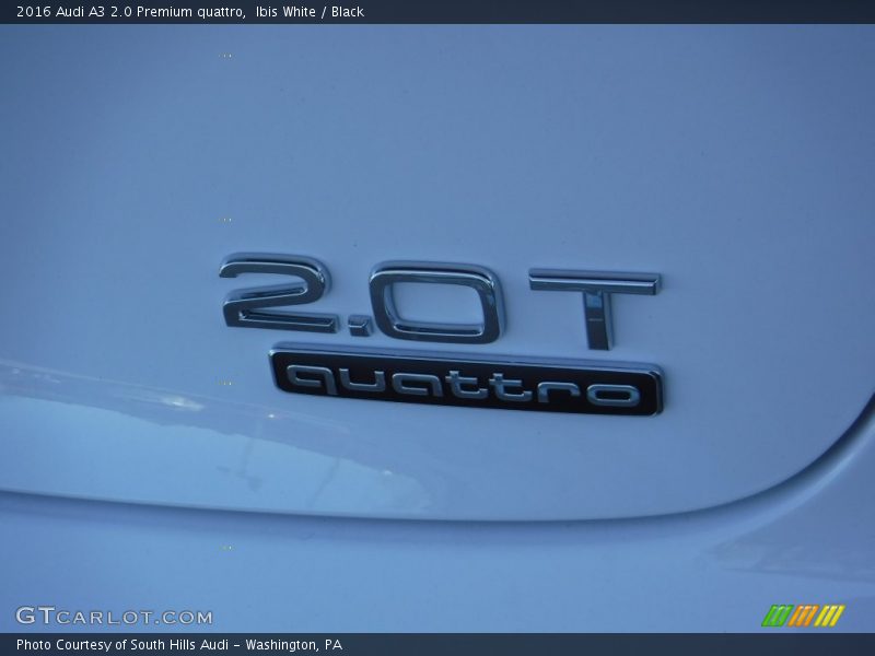 Ibis White / Black 2016 Audi A3 2.0 Premium quattro
