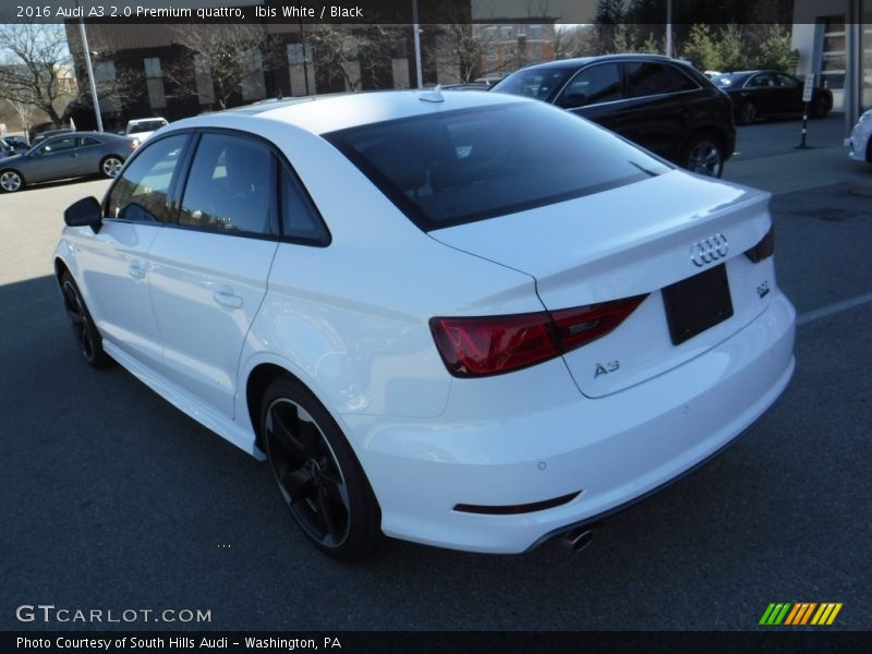 Ibis White / Black 2016 Audi A3 2.0 Premium quattro