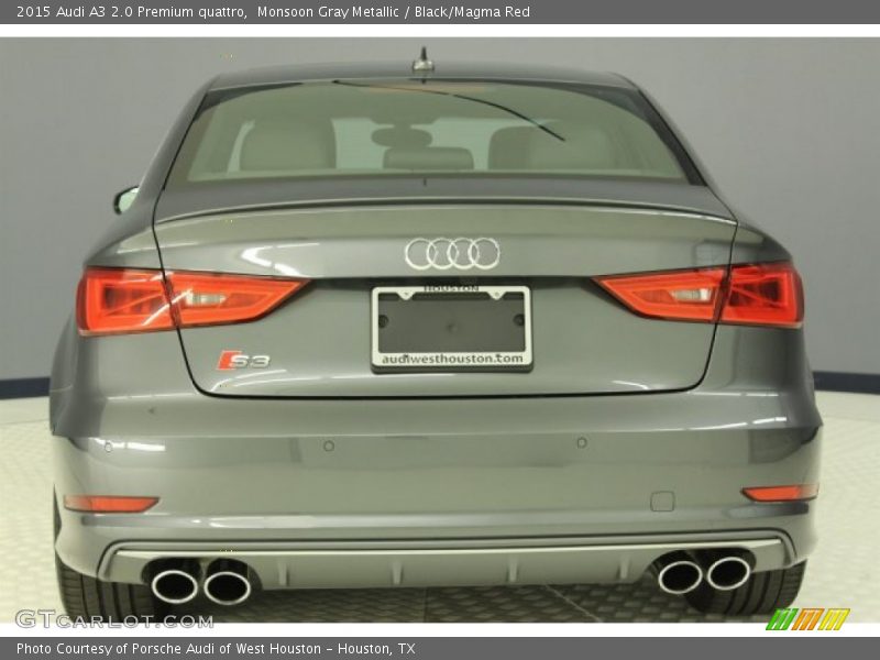 Monsoon Gray Metallic / Black/Magma Red 2015 Audi A3 2.0 Premium quattro