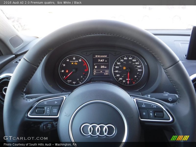 Ibis White / Black 2016 Audi A3 2.0 Premium quattro