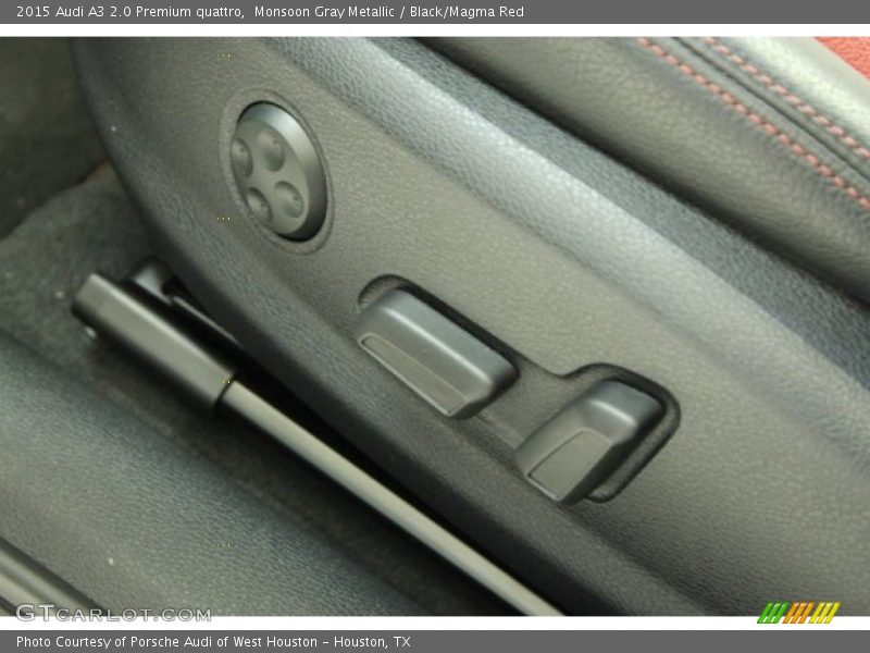 Monsoon Gray Metallic / Black/Magma Red 2015 Audi A3 2.0 Premium quattro