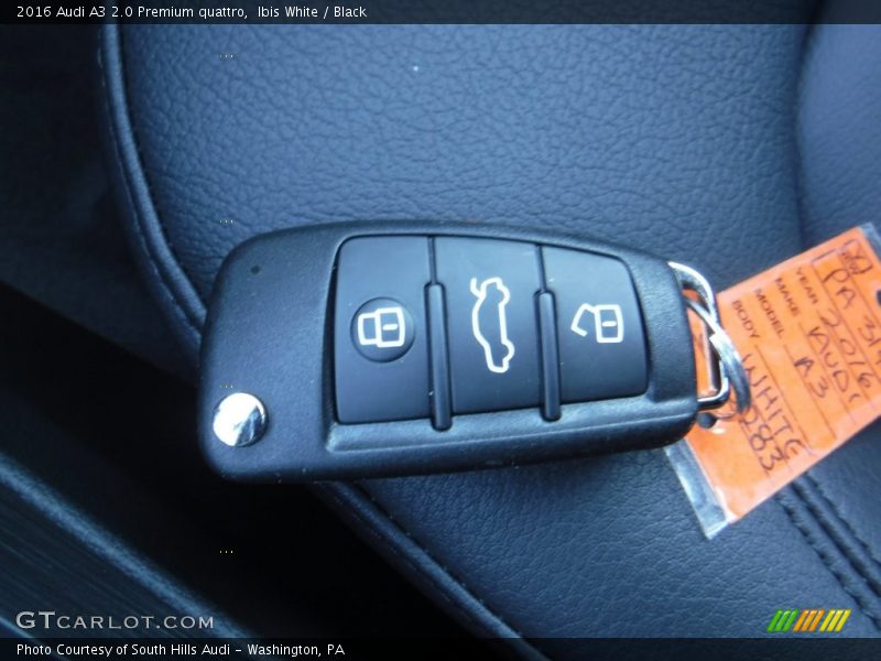 Ibis White / Black 2016 Audi A3 2.0 Premium quattro