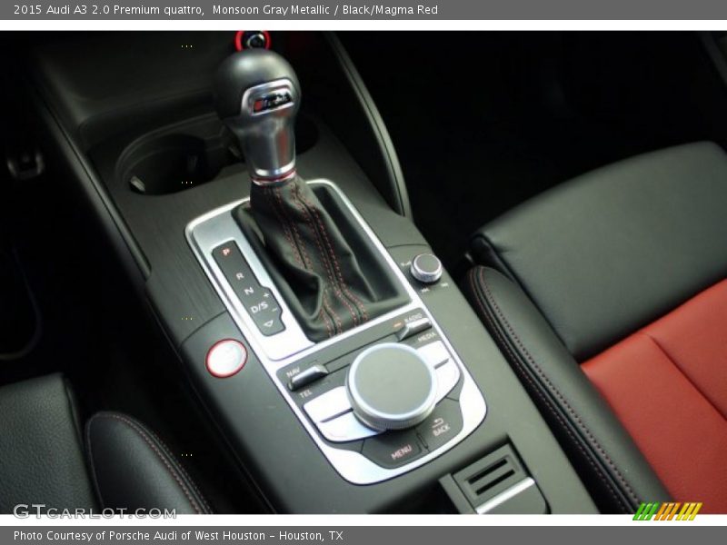 Monsoon Gray Metallic / Black/Magma Red 2015 Audi A3 2.0 Premium quattro