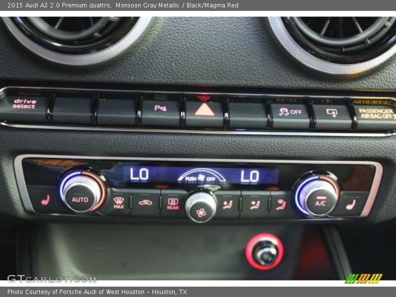 Monsoon Gray Metallic / Black/Magma Red 2015 Audi A3 2.0 Premium quattro