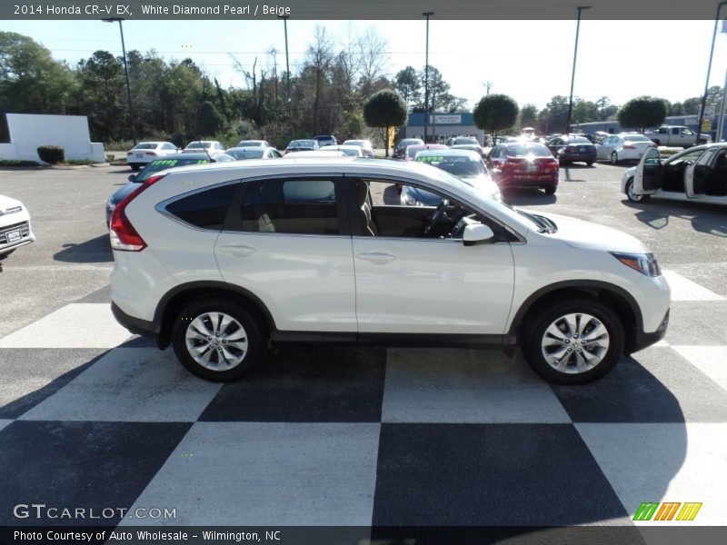 White Diamond Pearl / Beige 2014 Honda CR-V EX