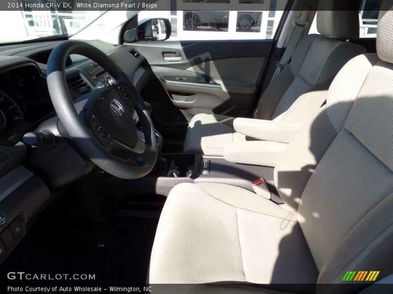 White Diamond Pearl / Beige 2014 Honda CR-V EX
