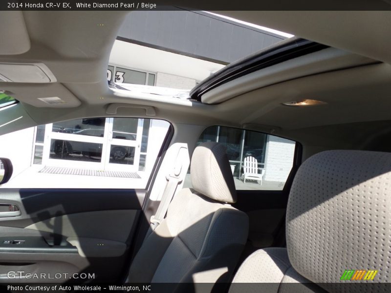 White Diamond Pearl / Beige 2014 Honda CR-V EX