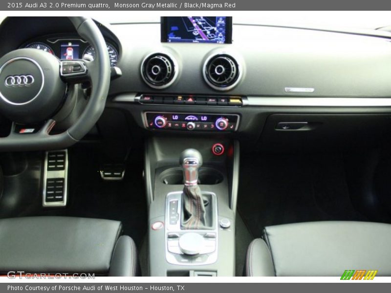 Monsoon Gray Metallic / Black/Magma Red 2015 Audi A3 2.0 Premium quattro