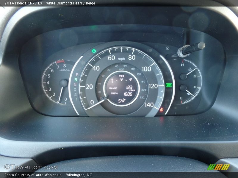 White Diamond Pearl / Beige 2014 Honda CR-V EX