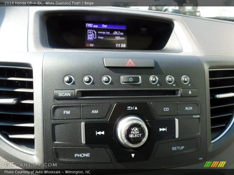 White Diamond Pearl / Beige 2014 Honda CR-V EX