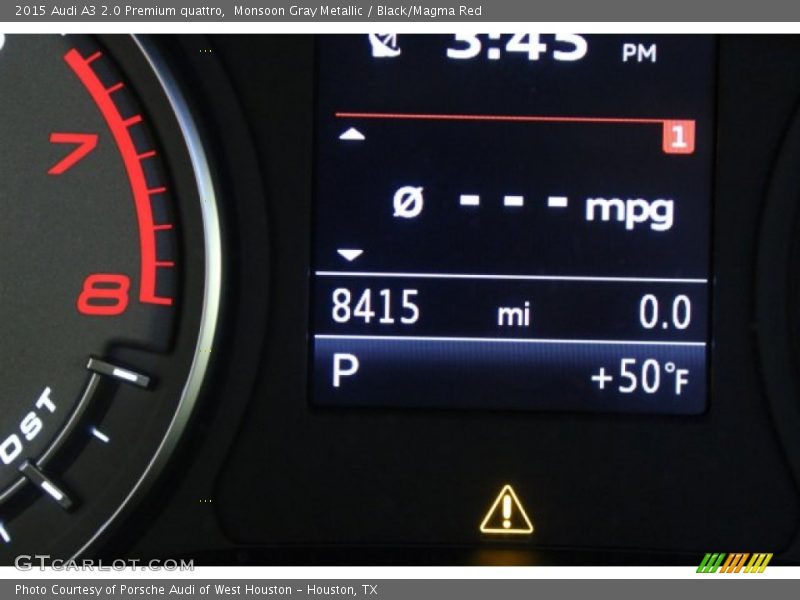 Monsoon Gray Metallic / Black/Magma Red 2015 Audi A3 2.0 Premium quattro