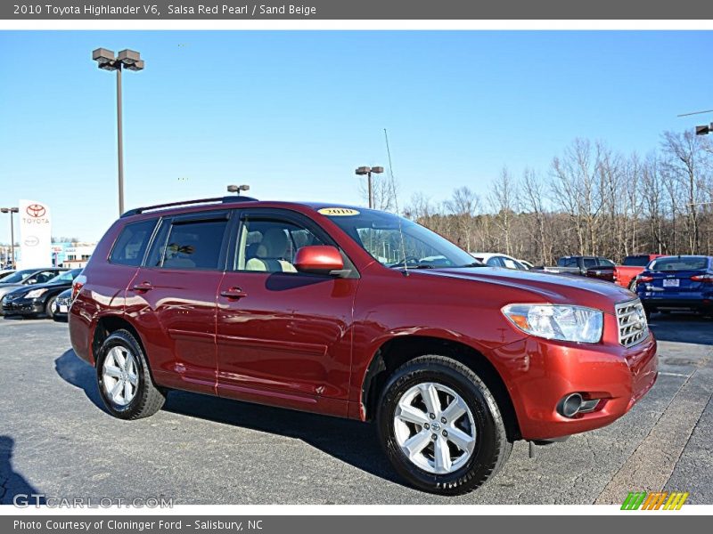Salsa Red Pearl / Sand Beige 2010 Toyota Highlander V6