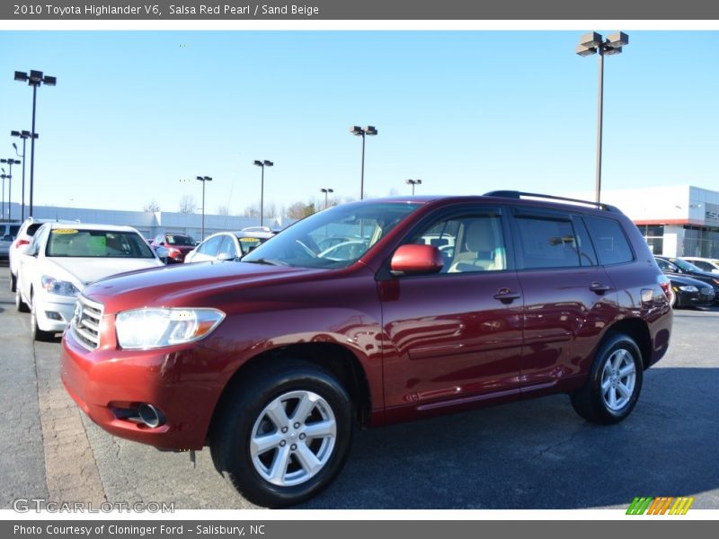 Salsa Red Pearl / Sand Beige 2010 Toyota Highlander V6