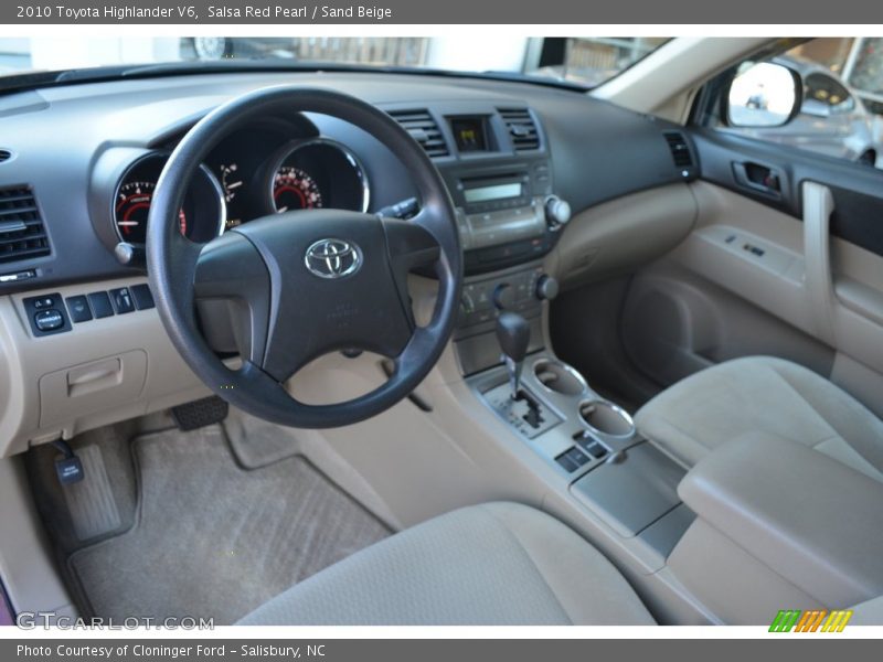 Salsa Red Pearl / Sand Beige 2010 Toyota Highlander V6