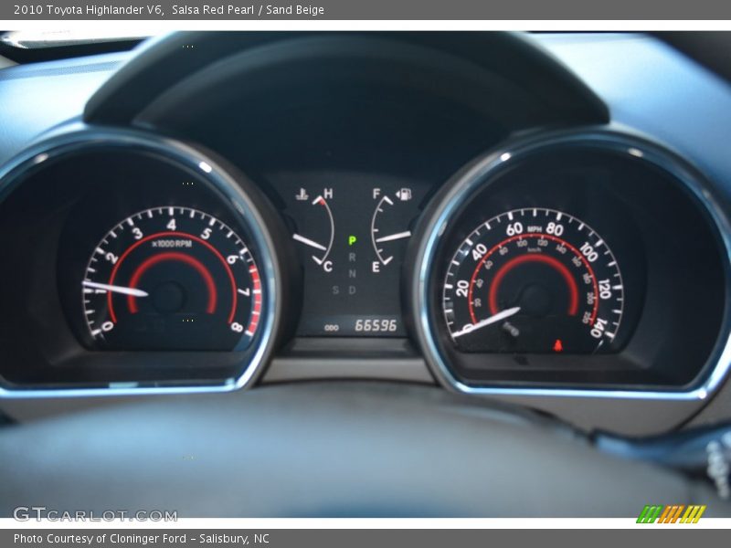 Salsa Red Pearl / Sand Beige 2010 Toyota Highlander V6