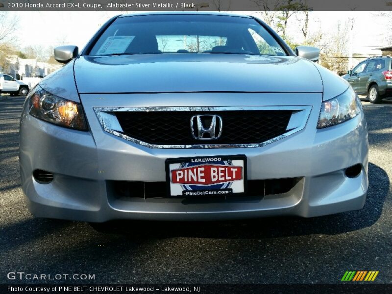 Alabaster Silver Metallic / Black 2010 Honda Accord EX-L Coupe