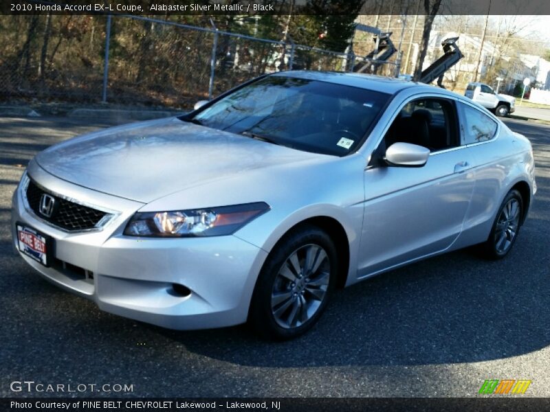 Alabaster Silver Metallic / Black 2010 Honda Accord EX-L Coupe