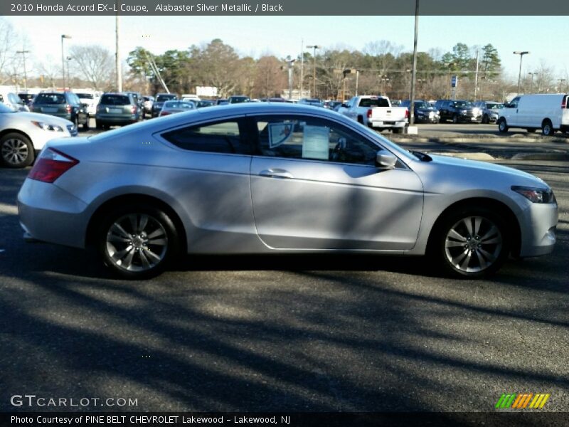 Alabaster Silver Metallic / Black 2010 Honda Accord EX-L Coupe