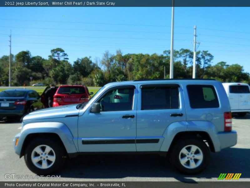 Winter Chill Pearl / Dark Slate Gray 2012 Jeep Liberty Sport