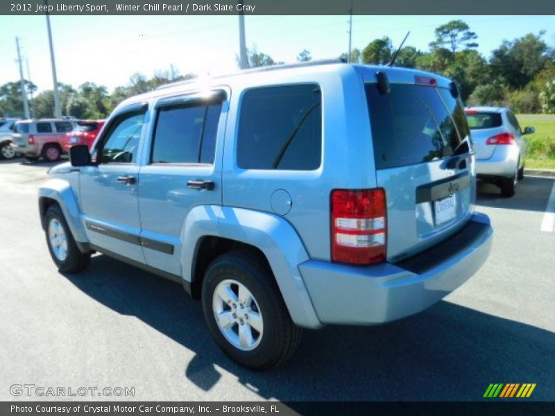 Winter Chill Pearl / Dark Slate Gray 2012 Jeep Liberty Sport