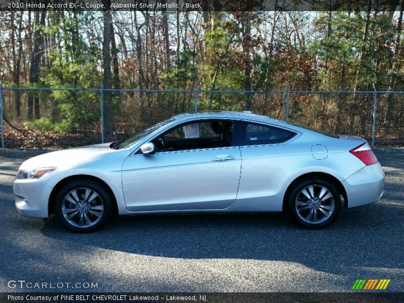 Alabaster Silver Metallic / Black 2010 Honda Accord EX-L Coupe