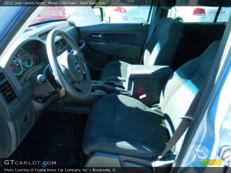 Winter Chill Pearl / Dark Slate Gray 2012 Jeep Liberty Sport