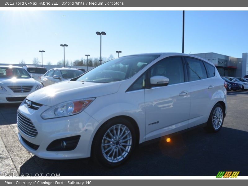 Oxford White / Medium Light Stone 2013 Ford C-Max Hybrid SEL