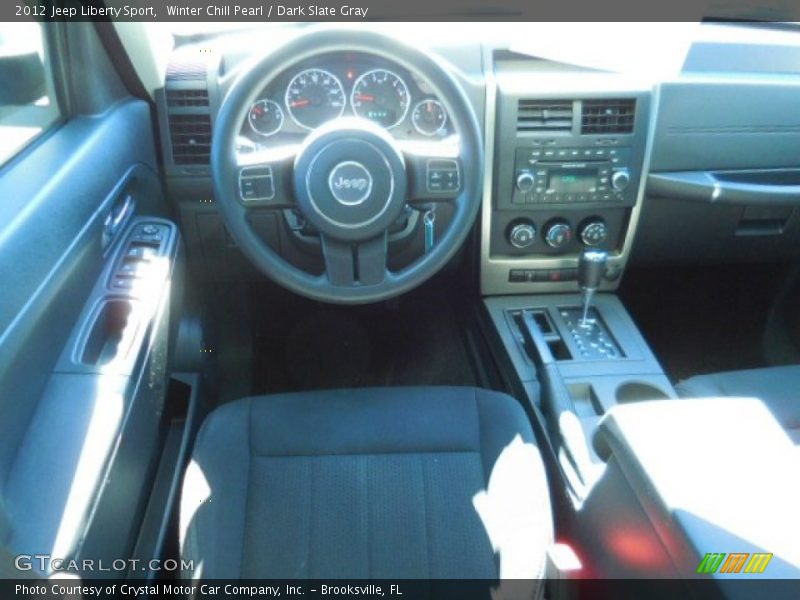 Winter Chill Pearl / Dark Slate Gray 2012 Jeep Liberty Sport