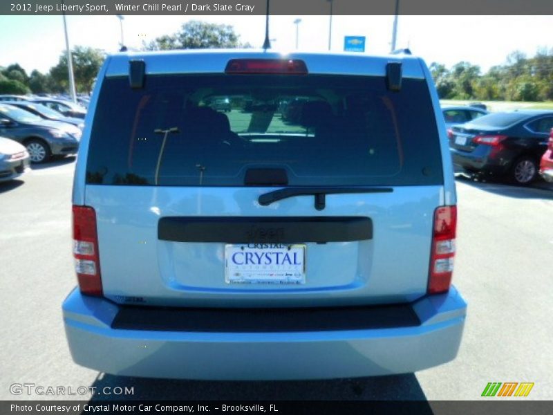 Winter Chill Pearl / Dark Slate Gray 2012 Jeep Liberty Sport