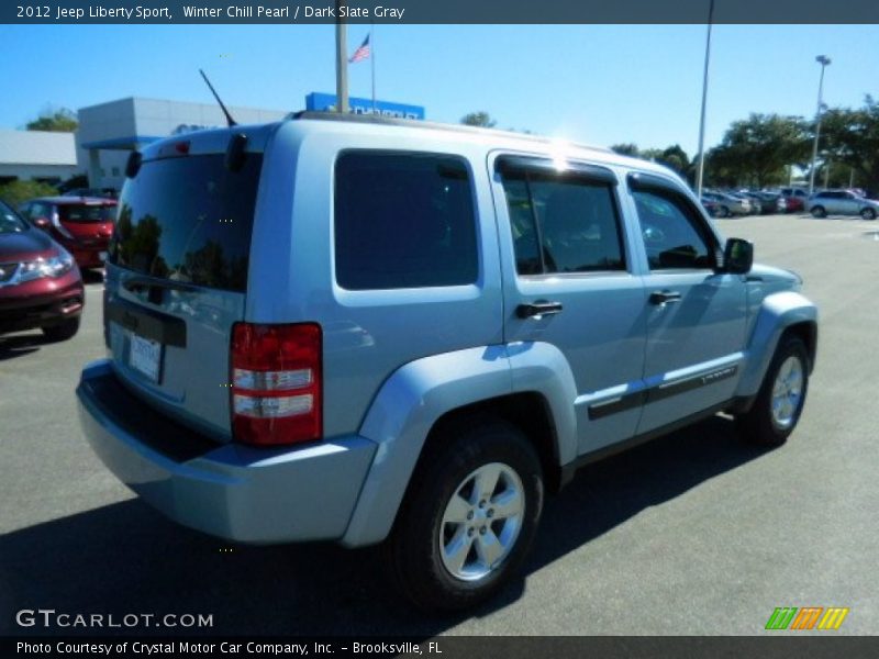 Winter Chill Pearl / Dark Slate Gray 2012 Jeep Liberty Sport