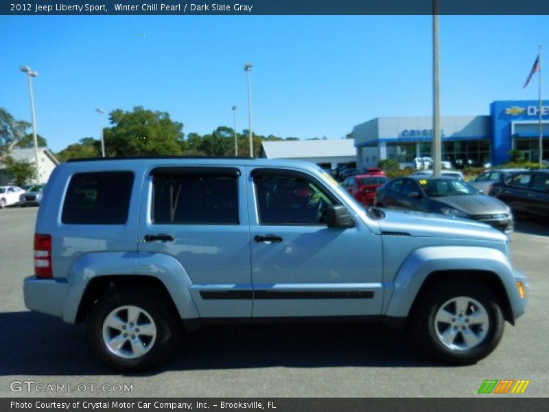 Winter Chill Pearl / Dark Slate Gray 2012 Jeep Liberty Sport
