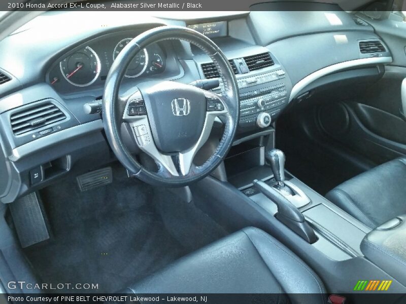 Alabaster Silver Metallic / Black 2010 Honda Accord EX-L Coupe