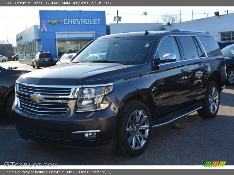 Slate Gray Metallic / Jet Black 2015 Chevrolet Tahoe LTZ 4WD