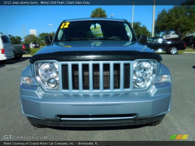 Winter Chill Pearl / Dark Slate Gray 2012 Jeep Liberty Sport