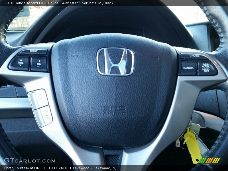 Alabaster Silver Metallic / Black 2010 Honda Accord EX-L Coupe
