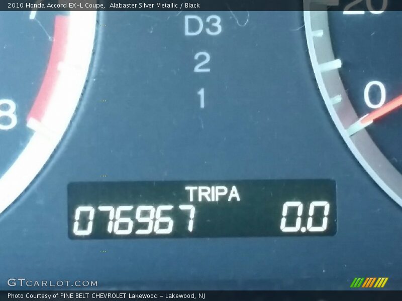 Alabaster Silver Metallic / Black 2010 Honda Accord EX-L Coupe