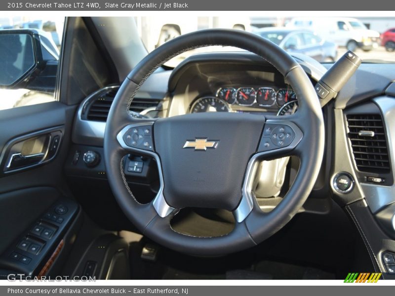 Slate Gray Metallic / Jet Black 2015 Chevrolet Tahoe LTZ 4WD