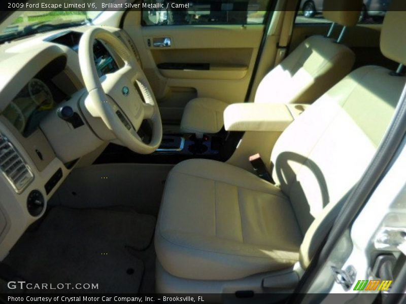 Brilliant Silver Metallic / Camel 2009 Ford Escape Limited V6