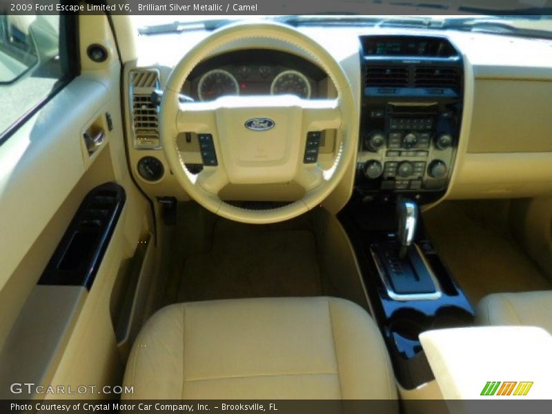 Brilliant Silver Metallic / Camel 2009 Ford Escape Limited V6
