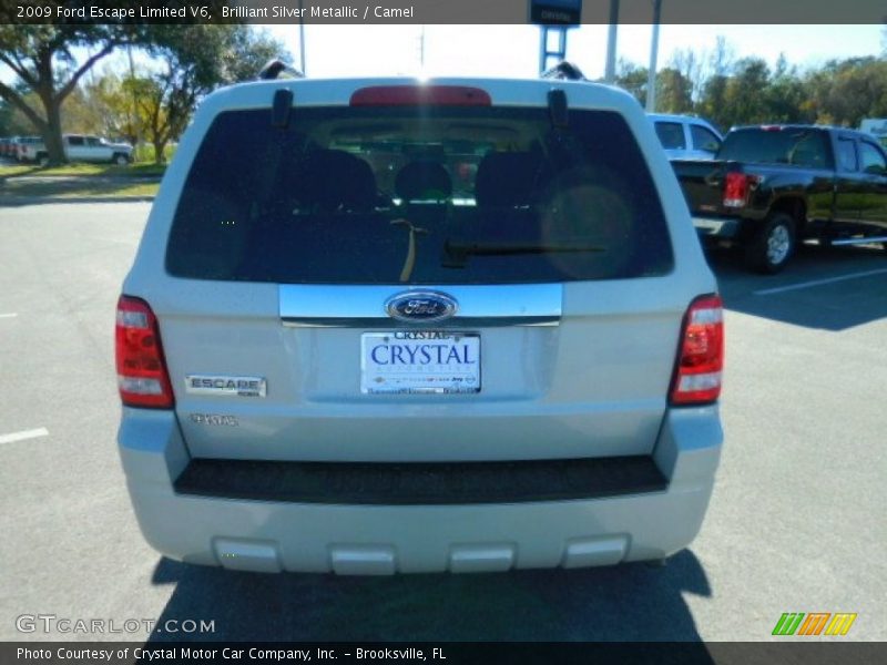 Brilliant Silver Metallic / Camel 2009 Ford Escape Limited V6
