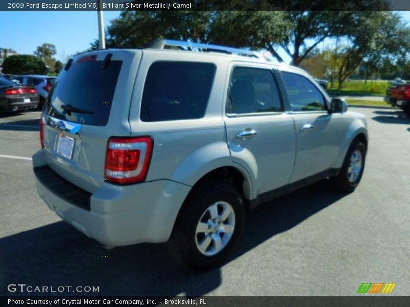 Brilliant Silver Metallic / Camel 2009 Ford Escape Limited V6