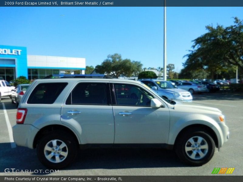 Brilliant Silver Metallic / Camel 2009 Ford Escape Limited V6
