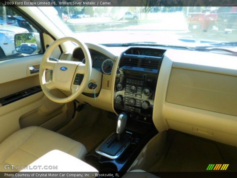 Brilliant Silver Metallic / Camel 2009 Ford Escape Limited V6
