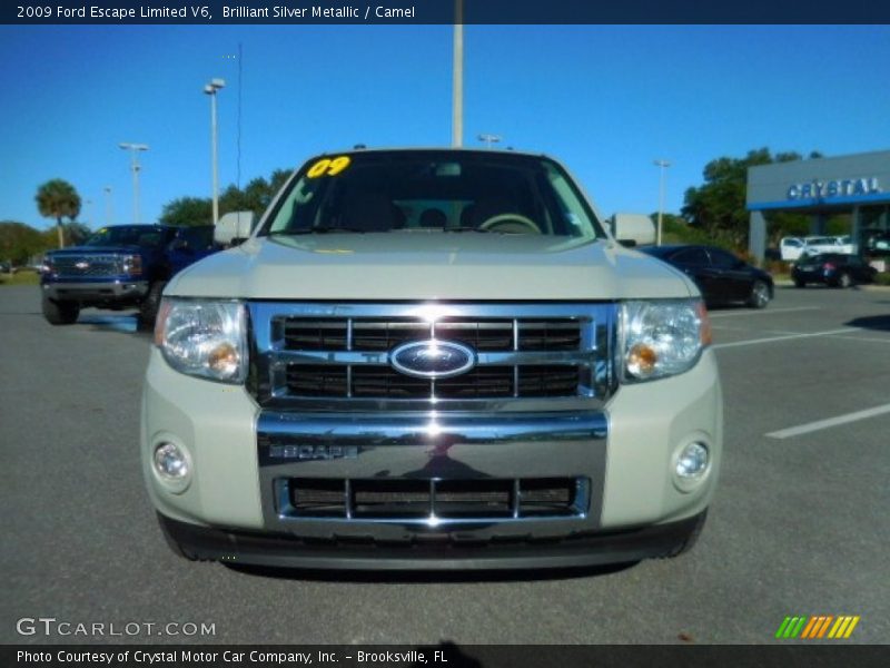 Brilliant Silver Metallic / Camel 2009 Ford Escape Limited V6
