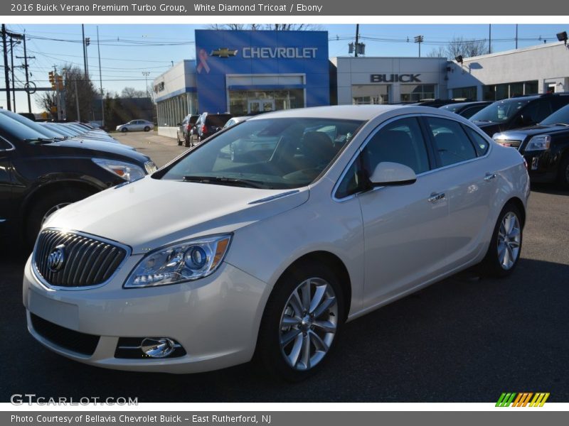 White Diamond Tricoat / Ebony 2016 Buick Verano Premium Turbo Group