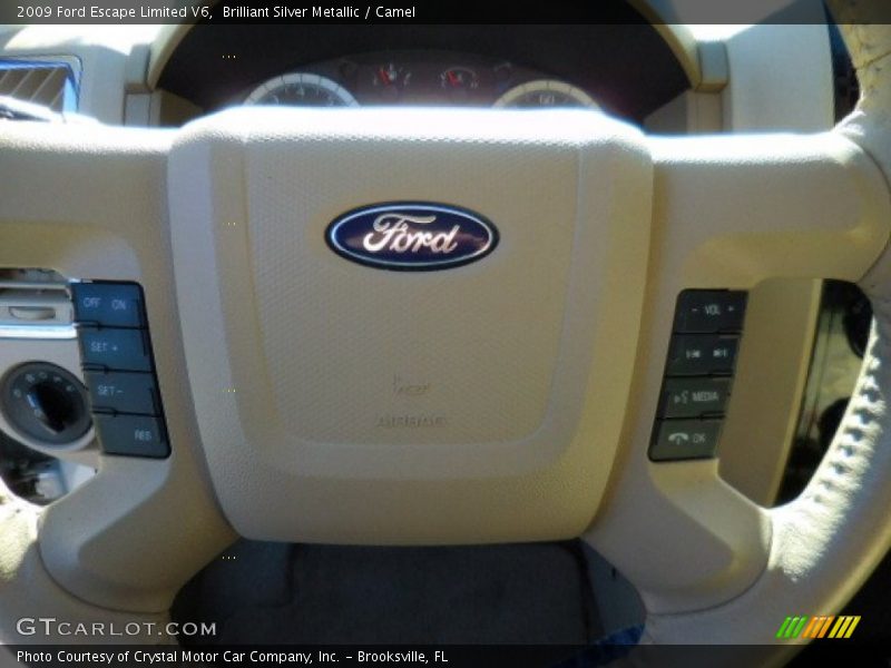 Brilliant Silver Metallic / Camel 2009 Ford Escape Limited V6
