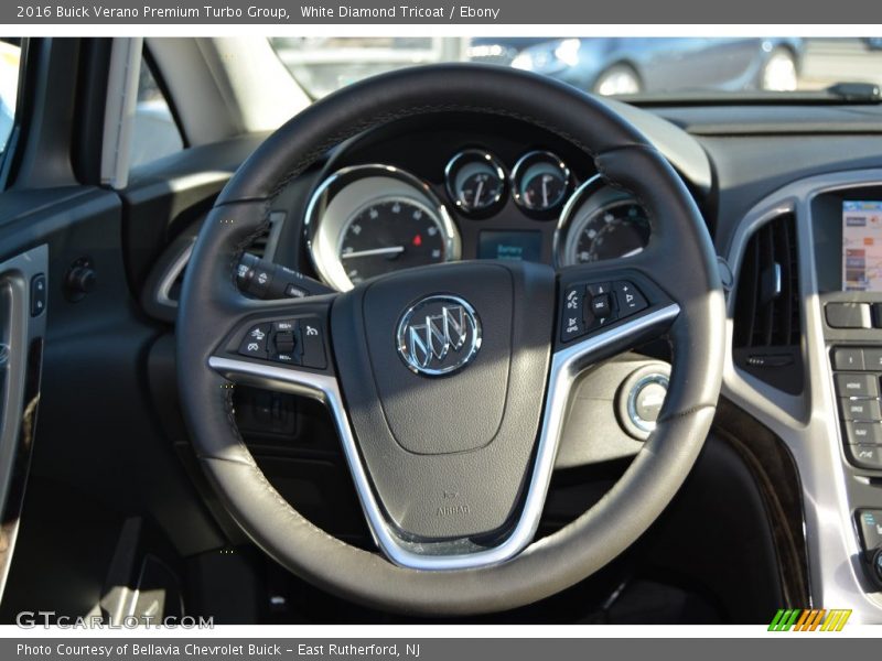 White Diamond Tricoat / Ebony 2016 Buick Verano Premium Turbo Group